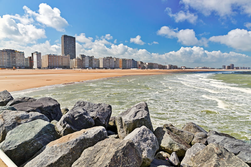 Vue sur la mer d'Ostende