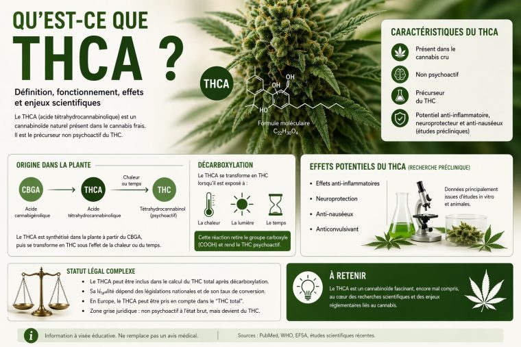 Qu’est-ce que le THCA ? Définition, fonctionnement, effets et enjeux scientifiques